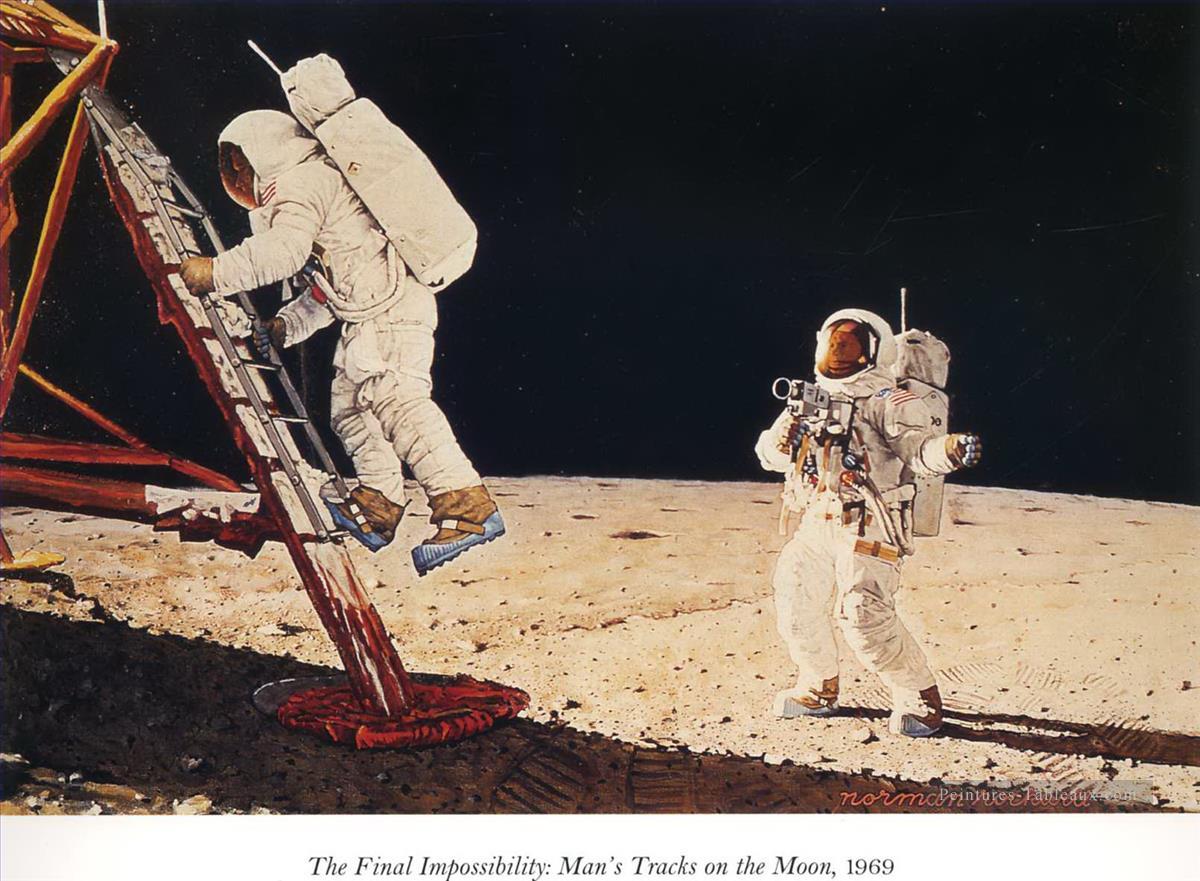 最後の不可能性 人類が月面に残した跡 ノーマン・ロックウェル油絵